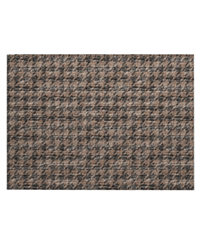D Style Kendall Washable Kdl1 1'8" X 2'6" Area Rug In Chocolate