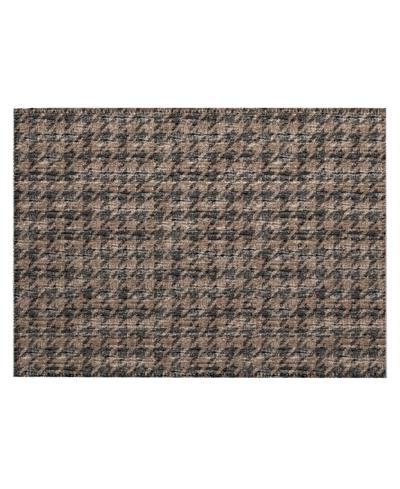 D Style Hinton Hn1 1'8" X 2'6" Area Rug In Chocolate