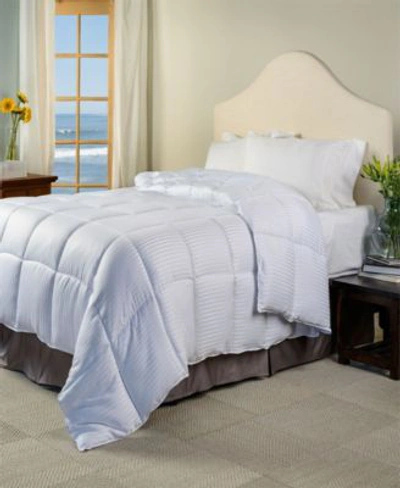 Superior Reversible Stripe Comforter Collection In White