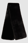 REISS BLACK FRANCESCA FAUX FUR SCARF