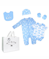 ROCK-A-BYE BABY BOUTIQUE BABY BOYS SAFARI LAYETTE, 6 PIECE SET