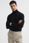 Reiss Caine Wool Turtleneck Sweater In Black
