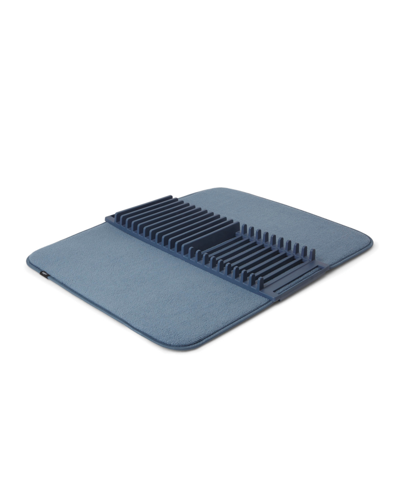 Umbra Udry Dish Rack With Drying Mat In Denim