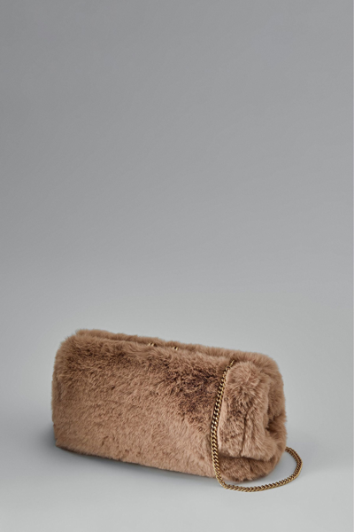 Reiss Monza - Natural Monza Faux Fur Clutch Bag, One