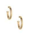 Ettika Your Essential Flex Snake Chain 18k Gold Plated Hoop Earrings In Gold