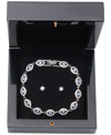 GIVENCHY SILVER-TONE 2-PC. SET STONE & CRYSTAL LINK BRACELET & CRYSTAL STUD EARRINGS