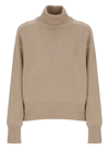 Canada Goose Baysville Turtleneck Wool Jumper In Beige