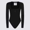Courrèges Logo-embroidered Long-sleeve Henley Bodysuit