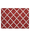 D Style York Yo1 1'8" X 2'6" Area Rug In Red