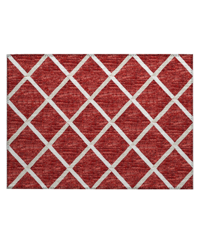 D Style Victory Washable Vcy1 1'8" X 2'6" Area Rug In Red