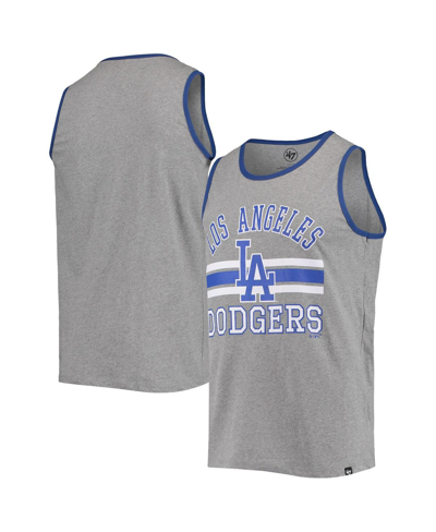 47 Brand Men's '47 Heather Gray Los Angeles Dodgers Edge Super Rival Tank Top In Heathered Gray