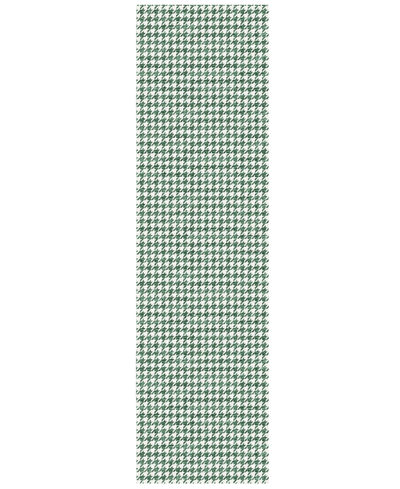 D Style Hinton Hn1 2'3" X 7'6" Runner Area Rug In Green