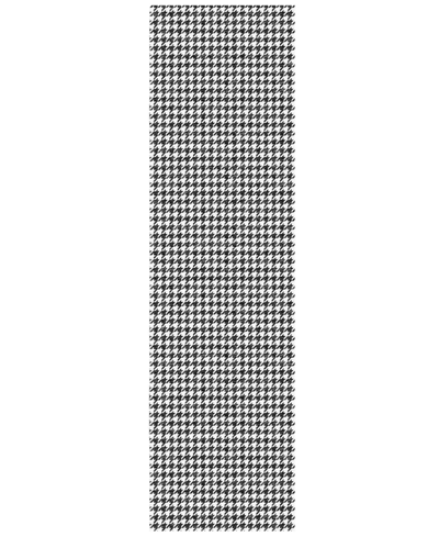 D Style Hinton Hn1 2'3" X 12' Runner Area Rug In Black