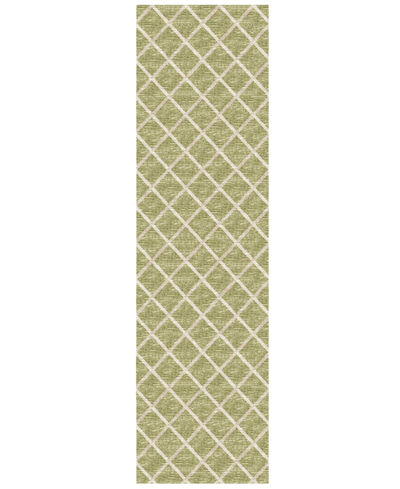 D Style York Yo1 2'3" X 10' Runner Area Rug In Moss