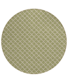 D Style York Yo1 4' X 4' Round Area Rug In Moss