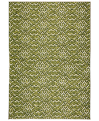 D Style Nusa Outdoor Nsa1 5'1" X 7'5" Area Rug In Lime