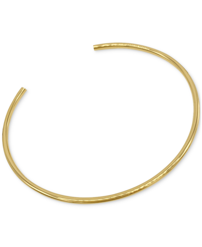 Adornia Stainless Steel Classic Thin Cuff Bracelet In Gold