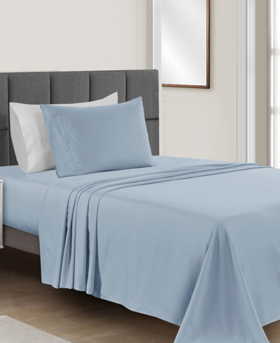 Sunham Microfiber Solid 3-pc. Sheet Set, Twin In Light Blue