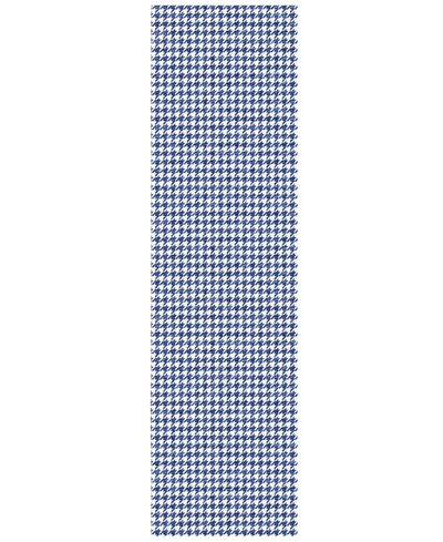 D Style Hinton Hn1 2'3" X 7'6" Runner Area Rug In Navy