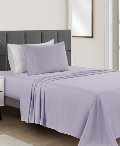 Sunham Microfiber Easy Care Solid 3-pc. Sheet Set, Twin In Light Purple