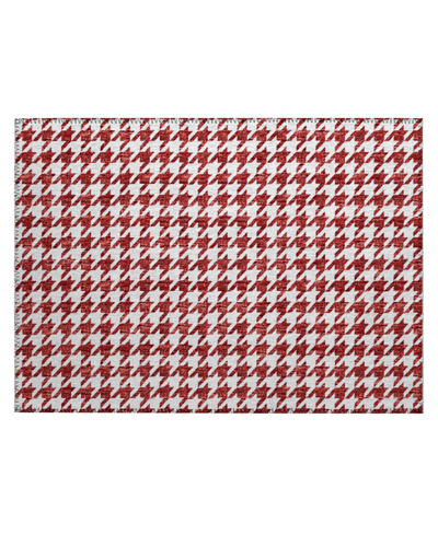 D Style Kendall Washable Kdl1 1'8" X 2'6" Area Rug In Red