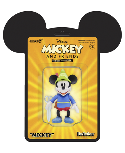 Super 7 Disney Vintage-like Collection Brave Little Tailor Mickey Mouse 3.75" Reaction Figure In Multi