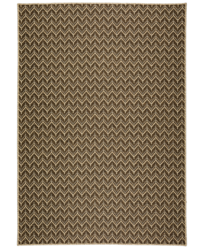 D Style Nusa Outdoor Nsa1 8' X 10' Area Rug In Chocolate