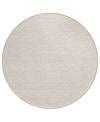 D Style Hinton Hn1 10' X 10' Round Area Rug In Ivory