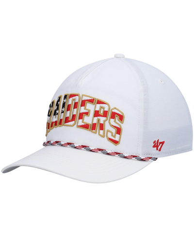 47 Brand Men's ' White Las Vegas Raiders Hitch Stars And Stripes Trucker Adjustable Hat