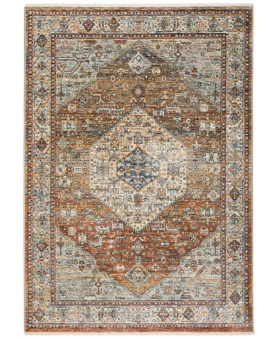 D Style Perga Prg1 1'8" X 2'6" Area Rug In Paprika