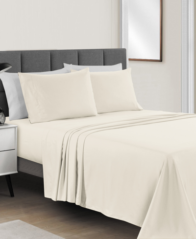 Sunham Microfiber Solid 4-pc. Sheet Set, California King In Ivory