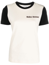 WALES BONNER MORNING T-SHIRT WOMAN IVORY IN COTTON