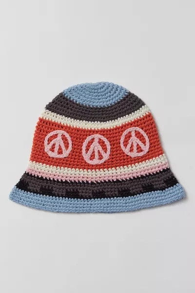 Urban Outfitters Peace Crochet Bucket Hat / NWT Urban Outfitters Pink Hats for Women | Mercari main image 4