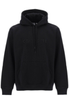 Carhartt Logo-embroidered Cotton Blend Hoodie In Black