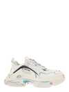 BALENCIAGA BALENCIAGA TRIPLE S WHITE LOW TOP SNEAKERS WITH CONTRASTING SKETCH PRINT IN MIX OF TECH MATERIALS MA