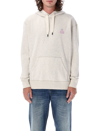 Isabel Marant Malek Logo-print Hooded Sweatshirt In Ecru