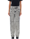 Isabel Marant Étoile Valeria Mid-rise Straight-leg Jeans In Light Grey