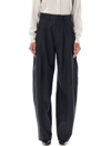 Isabel Marant Straight Leg Pants In Antracite Galles