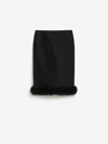 Sportmax Midi Skirt With Feather Bottom