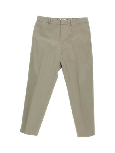Jil Sander Mid-rise Straight-leg Trousers In Slate Green