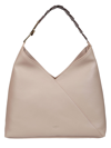 Lancel Pagode Leather Shoulder Bag In Fc Natural/choc