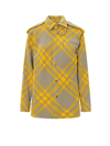Burberry Shirt With Check Pattern In Yellow