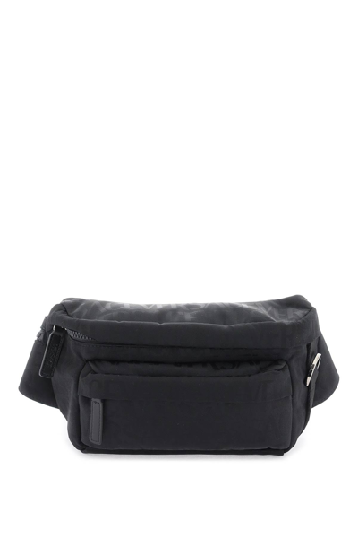 Versace Logo Belt Bag Crossbody Bags Black In Multicolor
