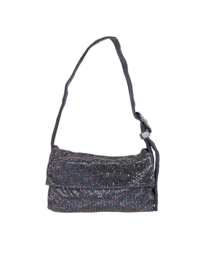 Benedetta Bruzziches Vitty La Mignon Rhinestone Shoulder Bag In Grey