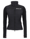 Moncler Partially Quilted Zip-up Cardigan In Black