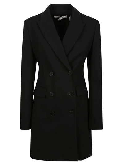Diane Von Furstenberg Virginia Double-breasted Jersey Blazer In Black