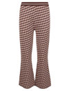 Diane Von Furstenberg Geometric-pattern Jacquard Flared Trousers In Beige