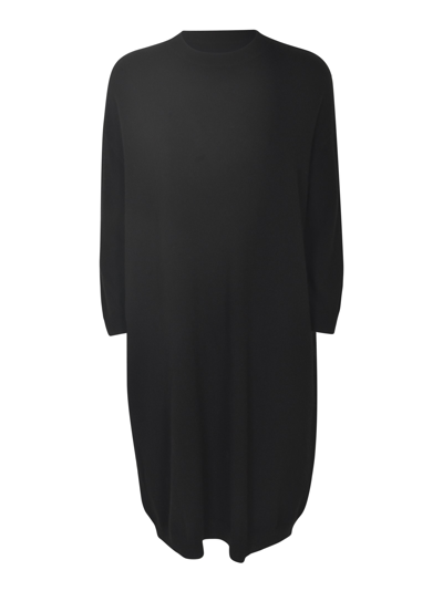 Oyuna Round Neck Oversized Dress In Black