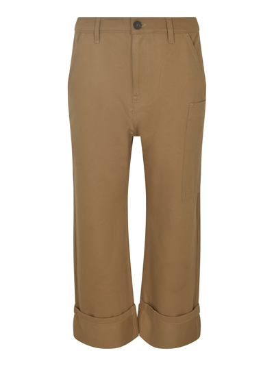 Sofie D'hoore Straight Buttoned Trousers In Cardboard
