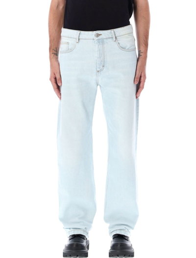 Ami Alexandre Mattiussi Straight Fit Jeans In Light Blue